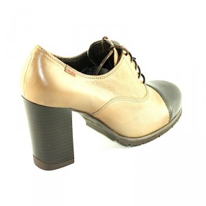 CallagHan Carol Taupe Negro Leather