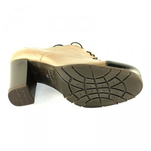 CallagHan Carol Taupe Negro Leather